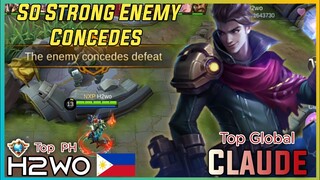 H2wo Claude so Strong - Enemy Concedes | Top Global Player