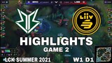 Highlight BRO vs LSB Game 2 LCK Mùa Hè 2021 LCK Summer 2021 Fredit BRION vs Liiv Sandbox