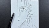 Anime drawing | how to draw eren jeager half face step-by-step