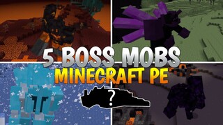 5 BOSS MOBS  TERKUAT YANG PERNAH ADA DI MCPE !!!