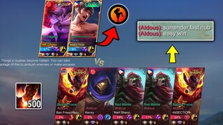 iNSECTiON + Choou vs 5 Aldous 500STACKS (WHO WIN?)