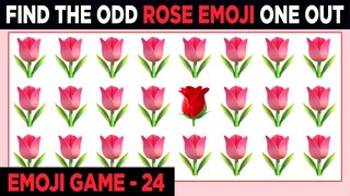 Rose Emoji Odd One Out Emoji Game  24 | Find The Odd Emoji One Out | Spot The Difference Hard