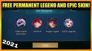 FREE LEGEND AND EPIC SKINS!! (CLAIM NOW!) 2021 || MOBILE LEGENDS BANG BANG