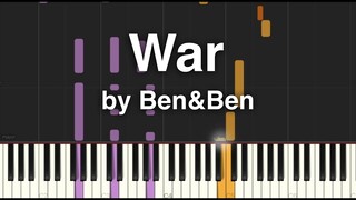 War by Ben&Ben Intermediate Synthesia Piano tutorial with sheet music