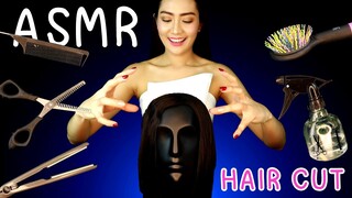 ✂️ASMR HAIRCUT ROLEPLAY [Binaural] Scissors, Comb, Head Massage ASMR ไทย ตัดผม หนีบผม 3มิติ