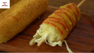 Korea cooking : Potato cheese hot dog 4 #monHan