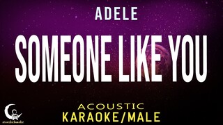 SOMEONE LIKE YOU - Adele ( Acoustic Karaoke/Male Key )