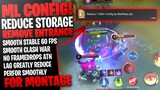 Latest!! ML Config Reduce Storage Remove Entrance Animation || Mobile Legends Bang Bang