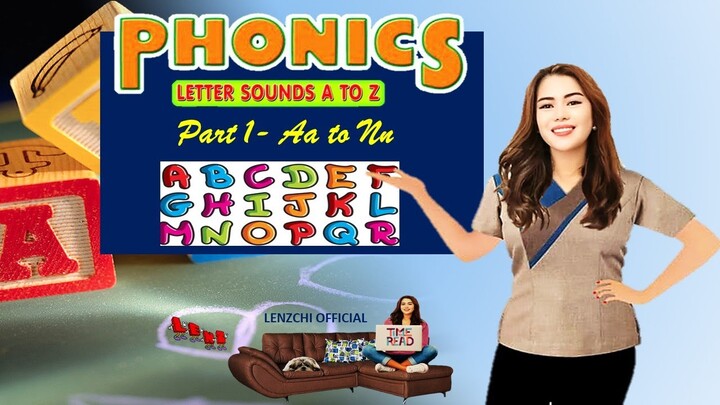 PHONICS for kids | Part 1- Letter Sounds A to N |  English Alphabet
