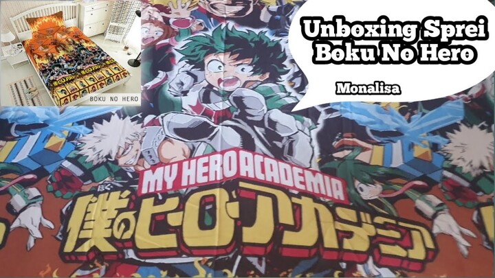 Unboxing Review Sprei Bed Cover Anime | Boku No Hero Academia (Monalisa) indonesia