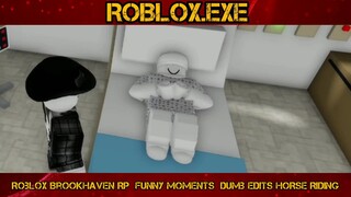 ROBLOX BROOKHAVEN RP Funny Moments Dumb Edits Horse Riding #2