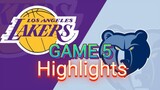 LOS ANGELES LAKERS VS MEMPHIS GRIZZLIES GAME 5 HIGHLIGHTS