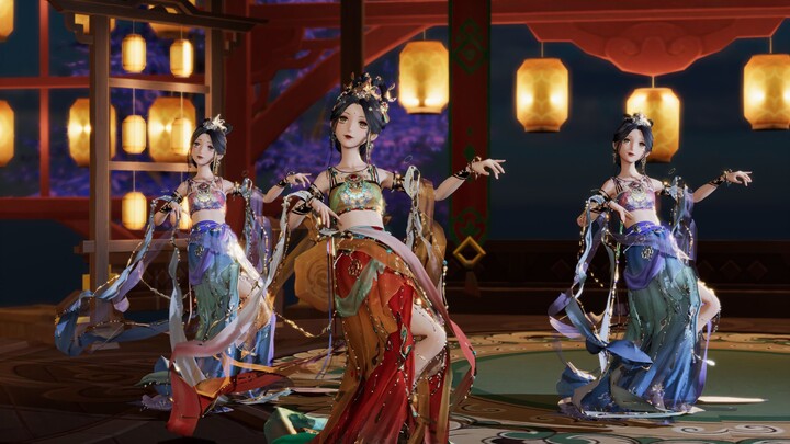 [Shining Nikki MMD] Dunhuang style dance [movement matching] Qingyu'an · Yuanxiao warm cloud ancient