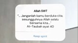 sesungguhnya ALLAH selalu bersama kita😊