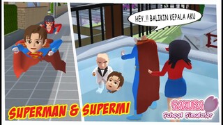 SUPERMAN & SUPERMI NGASUH BAYI REWEL DRAMA SAKURA SCHOOL SIMULATOR