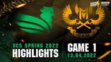Highlights SE vs GAM [Ván 1][VCS Mùa Xuân 2022][13.04.2022]