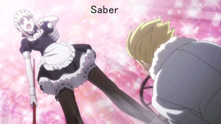 Gilgamesh terpikat oleh Saber yang mirip pelayan|<Carnival Phantasm>