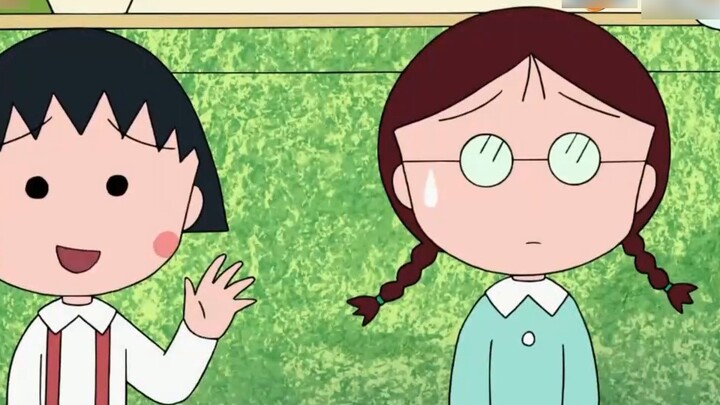 Chibi Maruko rides in the Hanawa family's camper! Enjoy the flowers while drinking juice with friend