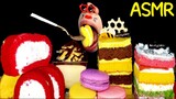 [Real Mouth] Bộ sưu tập các loại bánh macaron, bánh gato siêu ngậy, siêu thơm #asmr #mukbang