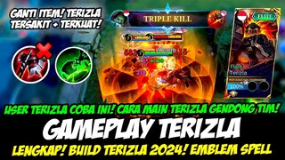 TIPS MAIN TERIZLA META SEKARANG❗COMBO TERIZLA EXP LANE❗BUILD TERIZLA TERSAKIT 2024❗GAMEPLAY TERIZLA