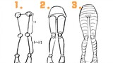 【Zhi Shangjun】Three ways to shape legs ヾ(≧▽≦*)o How to draw the fresh and juicy legs in this book?
