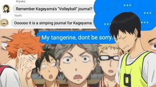 haikyuu texts - KageYamA's siMpiNG jOurnAL?! (pt 3)