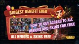 How to get All Permanent Heroes and Skins for free | Biggest Benefit 2020 Lucky Star Event