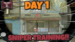 DAY 1 SNIPER TRAINING PAKE HOLD TO ADS UNTUK JADI SNIPER MAIN!!