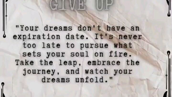 Never Ever Give Up