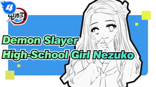 High-School Girl Nezuko Drawing | Fanfiction | Tablet Drawing | Demon Slayer_4