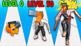 SuperHero Monster School: Chainsaw Man Run - Pochita Denji Power Run - Minecraft Animation
