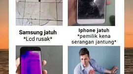 tipe" kerusakan hp jatuh sesuai mereknya😂