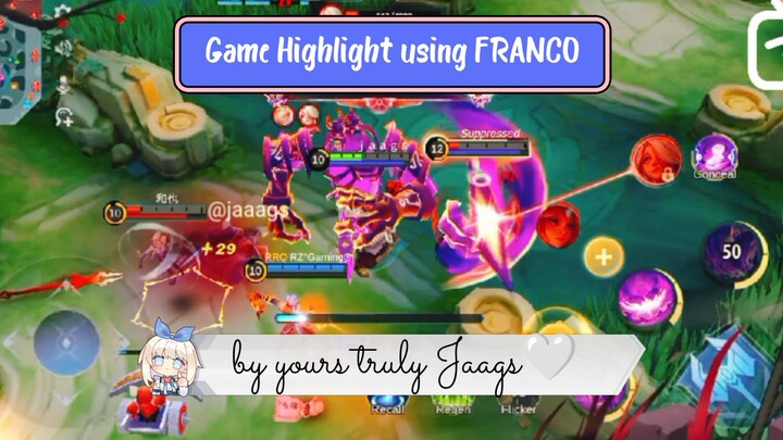 ⚓K*ller Franco🔗 Game Highlight with me, Jaaags🤍
