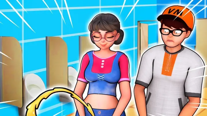 SQUID GAME (오징어 게임) Nick Went into Female Toilet? - Scary Teacher 3D |VMAni Funny|