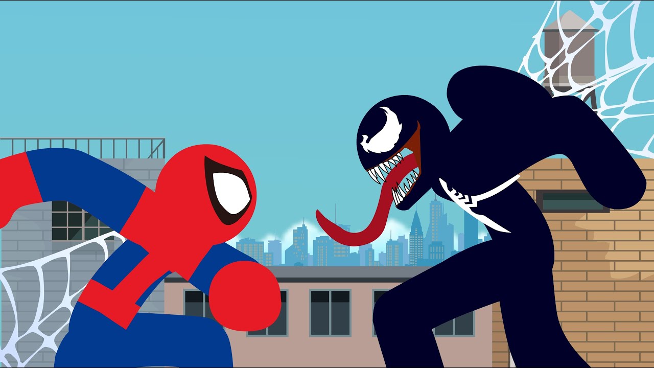 Spider-Man VS Venom Stick Fight!! - Bilibili