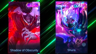 Hayabusa Shura Skin VS Shadow of Obscurity Skin MLBB