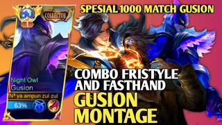 COMBO FRISTYLE AND FASTHAND, GUSION MONTAGE  | MOBILE LEGENDS