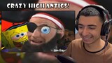 CRAZY HIGH ANTICS! Reaction to [YTP] SpongeBob's Christmas-Time Antics