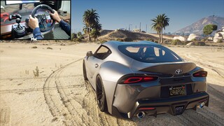 2020 Toyota Supra GR - GTA 5 | Logitech g29 | Realistic gameplay