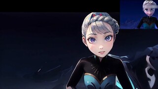 [AI animation] "Frozen" theme song two-dimensional style