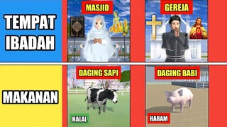 PERBEDAAN AGAMA ISLAM DENGAN AGAMA KRISTEN!! SAKURA SCHOOL SIMULATOR! KUMPULAN TIK TOK SAKURA