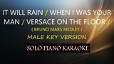 IT WILL RAIN / WHEN I WAS YOUR MAN / VERSACE ON THE FLOOR ( LOWER KEY / MALE KEY ) BRUNO M. MEDLEY