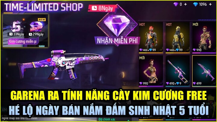 Free Fire | Garena Ra Mắt Tính Năng Cày Kim Cương Miễn Phí - Hé Lộ Ngày Bán Nắm Đấm Sinh Nhật 5 Tuổi