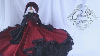 [Unauthorized Reproduction] BJD Doll Clothes "Deep Red" by Atelier Koemi