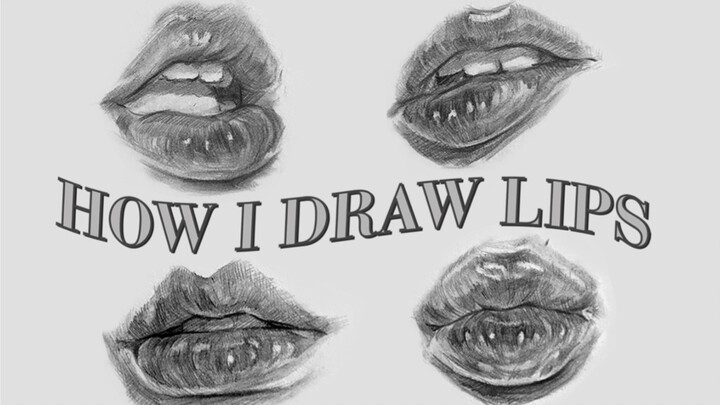 【Drawing process】How to draw lips for beginners