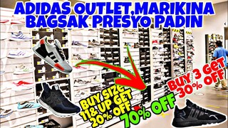 ADIDAS OUTLET BAGSAK PADIN 70% OFF NA BUY 3 GET 30% OFF PA+ BUY SIZE 11 PATAAS GET 20%OFF DAILY SALE