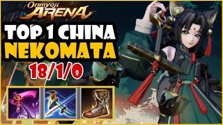 Onmyoji Arena - HACK DAME cực tởm với Top 1 Nekomata 1  hit 1 mạng| Season 17