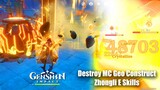 Genshin Impact - Zhongli Artifacts Build vs Guide Destroy MC Geo Construct X2 DPS