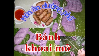 Bánh khoai mỡ chiên giòn, món ăn đường phố bánh khoai mỡ.