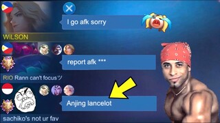 PRANK TOP 1 LANCELOT AFK!! | TEAM AUTO TRASHTALK!🤣 (System Ban Me After Match?!) | MLBB